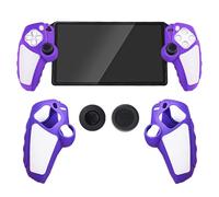 Custodia protettiva in silicone per PlayStation Portal, custodia protettiva antiscivolo per controller ergonomica, con 2 tappi per impugnatura per pollice, accessori da gioco PS Portal (viola)