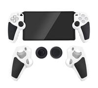 Custodia protettiva in silicone per PlayStation Portal, custodia protettiva antiscivolo per controller ergonomica, con 2 tappi per impugnatura per pollice, accessori da gioco PS Portal (bianco)