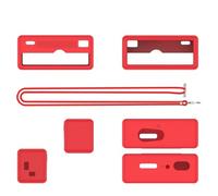 Custodia protettiva in silicone per portachiavi Kodak Charmera con cordino, antipolvere, antiurto, protezione completa dei bordi, Rosso, /