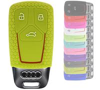 Custodia protettiva in silicone per portachiavi per auto verde mela compatibile con AUDI A4 A5 A6 A7 TT Q2 Q5 Q7 A8 Q8