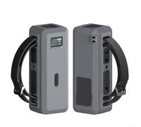 Custodia protettiva in silicone per Power Bank Anker 737, 24000 mAh, foro per dado da 6,35 mm, per slot SD SIM, espulsore porta attrezzi delicato sulla pelle, anti-smarrimento (grigio)