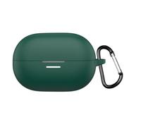 Custodia protettiva in silicone per QCY Melobuds A30, custodia morbida per auricolari con moschettone, protezione completa per Melobuds A30, accessori a prova di caduta e polvere, verde
