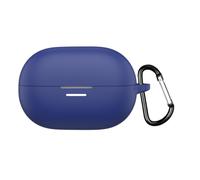 Custodia protettiva in silicone per QCY Melobuds A30, custodia morbida per auricolari con moschettone, protezione completa per Melobuds A30, accessori a prova di caduta e polvere, blu