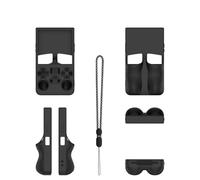 Custodia protettiva in silicone per R36 MAX, antigraffio e antipolvere, custodia trasparente con cordino per console di gioco retrò R36 MAX emulatore portatile (nero)