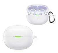 Custodia protettiva in silicone per SHOKZ OpenDots Air, custodia morbida con moschettone, protezione per cuffie a prova di caduta e antipolvere, accessori (bianco)