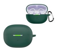 Custodia protettiva in silicone per SHOKZ OpenDots Air, custodia morbida con moschettone, protezione per cuffie a prova di caduta e antipolvere, accessori (verde scuro)