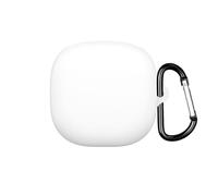 Custodia protettiva in silicone per SHOKZ OpenFit 2+ T921, custodia protettiva per auricolari con moschettone per cuffie, protezione completa, a prova di caduta e polvere, colore bianco