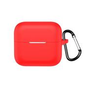 Custodia protettiva in silicone per Soundcore AeroClip 2, custodia morbida per auricolari con moschettone, protezione completa per AeroClip 2, accessori a prova di caduta e polvere, colore: rosso