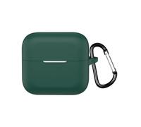 Custodia protettiva in silicone per Soundcore AeroClip 2, custodia morbida per auricolari con moschettone, protezione completa per AeroClip 2, accessori a prova di caduta e polvere, verde