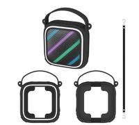 Custodia protettiva in silicone per Soundcore Boom GO 3i, custodia per altoparlante portatile, custodia morbida in pelle con cordino, protezione antigraffio a prova di caduta, accessori (nero)