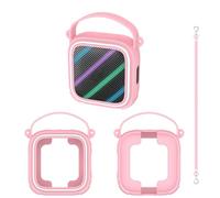 Custodia protettiva in silicone per Soundcore Boom GO 3i, custodia per altoparlante portatile, custodia morbida in pelle con cordino, protezione antigraffio a prova di caduta, accessori (rosa)