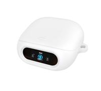 Custodia protettiva in silicone per Soundcore Liberty 5 Pro - Cover protettiva integrale per auricolari con moschettone per Soundcore Liberty 5 Pro (Bianco)