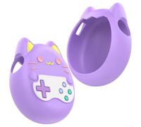 Custodia protettiva in silicone per Tamagotchi, morbida copertura anti-goccia per console da gioco, con cordino per paradiso Tamagotchi, 8 x 8 x 4 cm (viola)