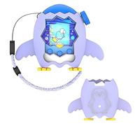 Custodia protettiva in silicone per Tamagotchi Paradise, custodia protettiva stand up case antiscivolo in silicone per Tamagotchi Paradise Virtual Pet Game Machine con cordino (viola)