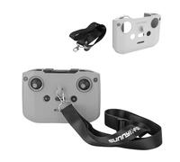 Custodia protettiva in silicone per telecomando DJI NEO/Mini 4 Pro, custodia protettiva in silicone RC-N3/2/1, con cordino per il collo, accessorio antigraffio, anti-polvere, colore grigio