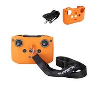 Custodia protettiva in silicone per telecomando DJI NEO/Mini 4 Pro, custodia protettiva in silicone RC-N3/2/1, con cordino per il collo, accessorio antigraffio, anti-polvere, colore arancione
