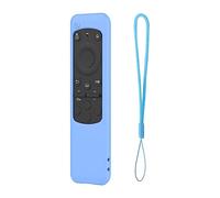 Custodia protettiva in silicone per telecomando Samsung Smart TV a celle solari, per batteria Samsung con cordino (blu)