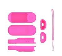 Custodia protettiva in silicone per telecomando VIZIO XRT281/XRT181, antiurto, morbida, anti-caduta e antipolvere, con cordino (rosso rosa scuro)
