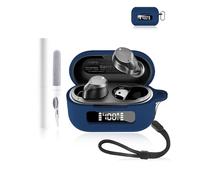 Custodia protettiva in silicone per TOZO NC9 Hybrid Active Noise Cancelling Earbuds 2024 - Custodia per auricolari Bluetooth resistente ed ecologica con fori precisi, blu scuro