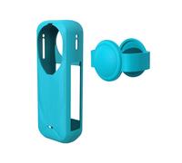 Custodia protettiva in silicone per X5 con copriobiettivo, blu