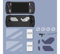Custodia protettiva in silicone + protezioni per lo schermo + anello antipolvere a rete + adattatore 3.1 per ROG ALLY, set di accessori per console di gioco Gamepad (Nero)