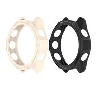 Custodia protettiva in TPU compatibile con Garmin Forerunner 170/170 Music/Forerunner 70, robusta copertura paraurti armatura, antigraffio, antiurto, accessori per orologio, nero+Starlight