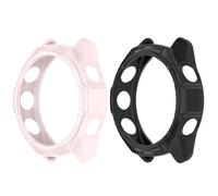 Custodia protettiva in TPU compatibile con Garmin Forerunner 170/170 Music/Forerunner 70, robusta custodia antiurto antiurto, nera e rosa