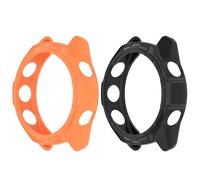 Custodia protettiva in TPU compatibile con Garmin Forerunner 170/170 Music/Forerunner 70, robusta custodia antiurto antiurto, nera e arancione