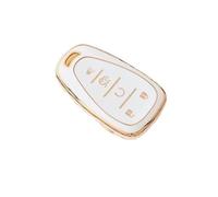 Custodia Protettiva In TPU Morbido Per Chiave Auto Per Chevrolet Per Chevy Per Malibu Per Camaro Per Cruze Per Traverse Per Sonic Per Volt 2017 -2019 Copri Chiave(Bianca)