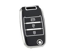 Custodia Protettiva In TPU Per Chiave A Scatto Con 3 O 4 Pulsanti Per KIA Per Rio 3 Per Ceed Per Cerato K2 K3 K4 Per Sportage Per Picanto Per Optima(3 button Black sliver)