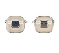 Custodia protettiva in TPU per cuffie JBL Tune Flex 2, accessori per auricolari wireless, custodia protettiva morbida antiscivolo con gancio (grigio traslucido)