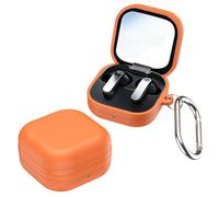 Custodia protettiva in TPU per Galaxy Buds 4 Pro, custodia integrale con moschettone e clip per la protezione degli auricolari (arancione)