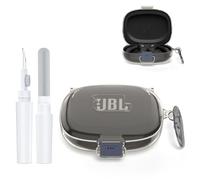 Custodia protettiva in TPU per JBL Endurance Peak 4, antiurto, antipolvere e antigraffio, con moschettone e penna per la pulizia, protezione affidabile per la custodia di ricarica delle cuffie (grigio