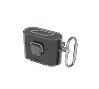 Custodia protettiva in TPU per Sony WF-1000XM6 con supporto per telefono, antiurto, custodia protettiva completa con moschettone, compatibile con auricolari WF-1000XM6 (grigio trasparente)