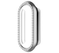 Custodia protettiva in vetro temperato scintillante con ritaglio in PC per interni ed esterni, adatta per smartwatch Band 9/9NFC Smartwatch elegante e colorato