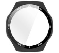 Custodia Protettiva Integrata con Scala Compatibile con Huawei Watch GT6 Pro - Pellicola Temperata PC Nera
