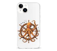 Custodia protettiva leggera con mostro di polpo marino compatibile con iPhone 14/14 Plus/14 Pro/14 Pro Max con protezione stampata