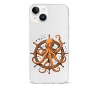 Custodia protettiva leggera con mostro di polpo marino compatibile con iPhone 14/14 Plus/14 Pro/14 Pro Max con protezione stampata