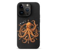 Custodia protettiva leggera con mostro di polpo marino compatibile con iPhone 14/14 Plus/14 Pro/14 Pro Max con protezione stampata
