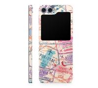 Custodia protettiva lucida con glitter compatibile con Samsung Galaxy Z Flip 6 - Ive Been Everywhere - Custodia protettiva in vinile 3M di alta q