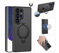 Custodia protettiva magnetica per telefono con protezione per lo schermo e supporto Black Samsung S22Ultra