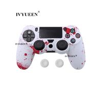 Custodia protettiva mimetica in silicone Blood-19 Colors per Sony Dualshock 4 PS4 DS4 Pro Slim Controller Thumb