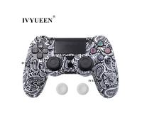 Custodia protettiva mimetica in silicone White Leaf-19 colori per controller Sony Dualshock 4 PS4 DS4 Pro Slim