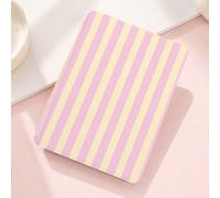 Custodia protettiva minimalista alla moda con stampa a righe rosa e giallo per Kindle NK 11/Ko-Bo/Kindle Youth Edition/Kindle Paperwhite 5, Kindle 2024/Tablet con supporto tri-fold, con funzione di at