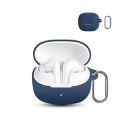 Custodia protettiva morbida in silicone per Baseus Bass EP10 Pro, delicata sulla pelle, con moschettone, protezione completa, blu