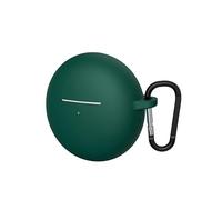 Custodia protettiva morbida in silicone per HUA-WEI FreeBuds 7i, antiurto, con moschettone (verde scuro)