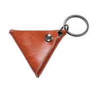 Custodia protettiva multiuso in pelle per plettro per chitarra, organizer triangolare, custodia protettiva