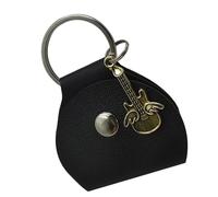 Custodia protettiva multiuso per plettro per chitarra, custodia protettiva per plettri, borsa multifunzione per plettri, Nero , Golden pendant