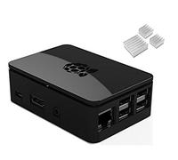 Custodia protettiva nera per Raspberry Pi modello B/2/3 con dissipatore di calore in alluminio, accesso a tutte le porte