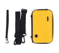 Custodia Protettiva per Action Camera, Design con Doppia Cerniera, con Cinturino da Polso, Tracolla Laterale e Posizione Riservata della Fibbia (YELLOW)